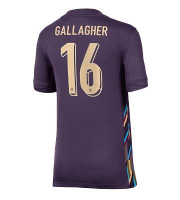 Inglaterra Conor Gallagher #16 Segunda Equipación Mujer Eurocopa 2024 Manga Corta